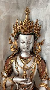 金剛薩埵 鎏金.鎏銀 銅質 佛像