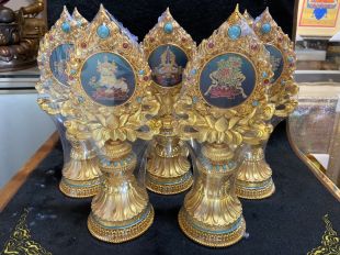 鍍金八吉祥 立座 ( L )