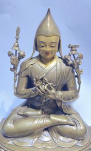 宗喀巴 ( 10cm 銅製佛像 )