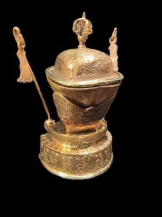 紫銅壓紋嘎巴拉